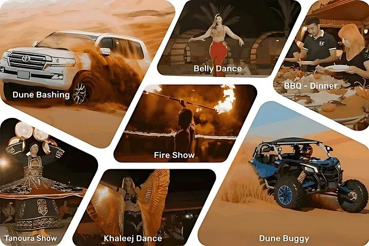 VIP Sunset Desert Safari Red Dunes Camel Ride Live Shows & Dinner