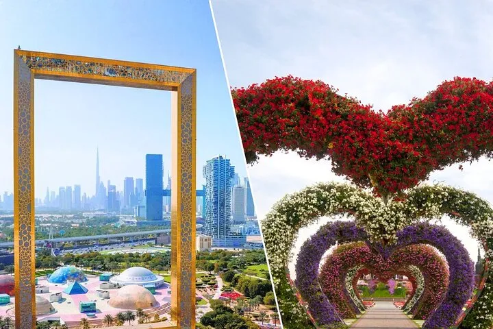 Combo: Dubai Frame and Miracle Garden Tickets Only