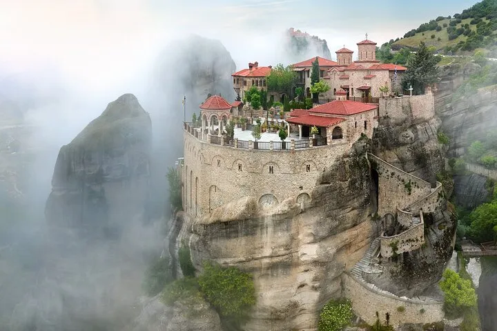 Athens: Meteora Monasteries, Caves & Coastal Stopovers with Lunch
