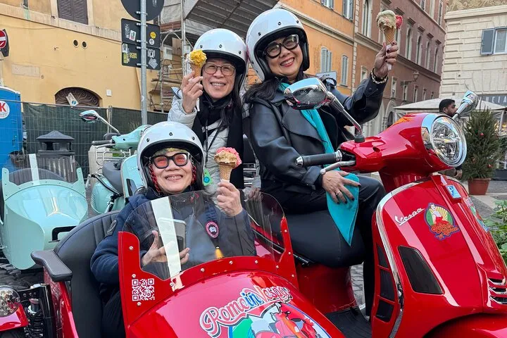 Rome by Vespa Sidecar: The Most Fun & Iconic Experience + Gelato