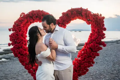 Beach Wedding Proposal in the Athenian Riviera