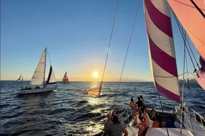 Waikiki 2-Hour Sunset Sailing Catamaran – Swim & Sail Adventure