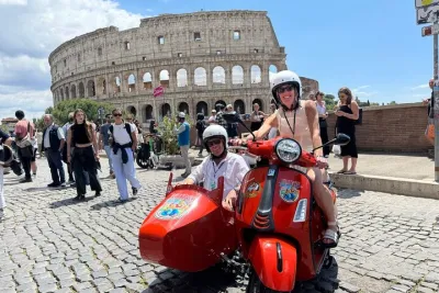 Explore Rome like Emily in a Vintage Vespa Sidecar Adventure