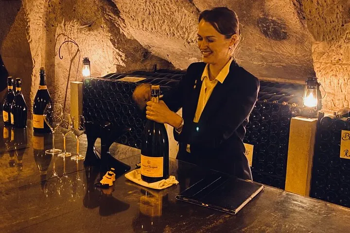 Veuve Clicquot Champagne Tastings Cellars Private trip from Paris