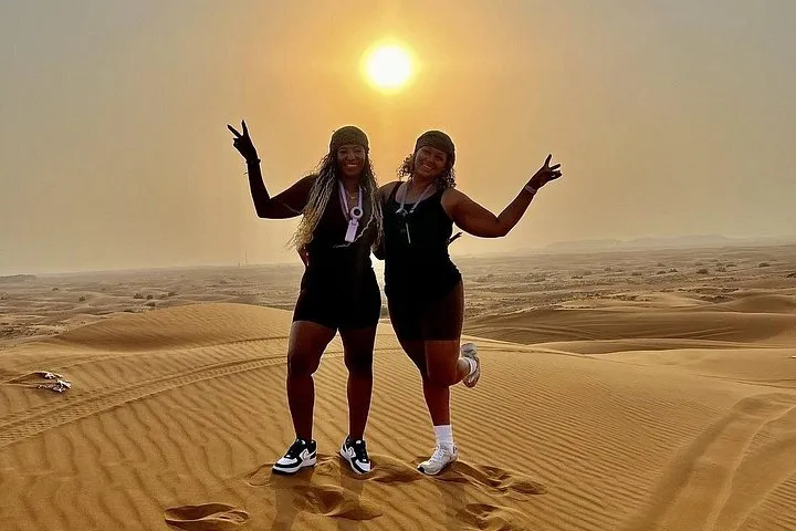 Dubai Desert Safari with Sunset Photoshoot, BBQ Dinner, Camel
