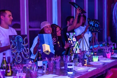Rome by Night: Neon Painting with Unlimited Wine