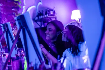 Tipsy Neon Paint And Sip Night in Rome