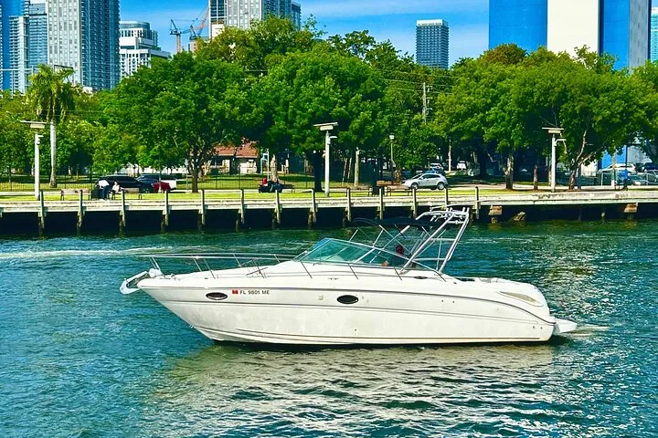 31-foot Miami Private Boat Rental for 12 People