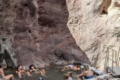 Guided Hiking Tour in AZ Ringbolt Hot Springs View Colorado River