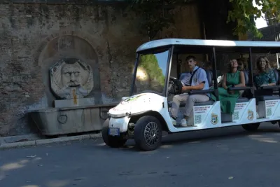 The Appian Way and Ancient Roman Culinary Experience in Golf Cart