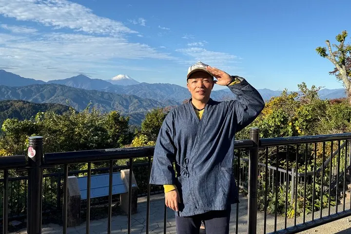 Private Mt. Takao Hike & Onsen from Shinjuku with Ex-JR Conductor