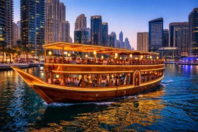 Dubai Marina Dhow Cruise Dinner with Buffet & Live Entertainment