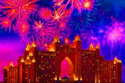 Dubai Marina New Years Cruise 2026 - Atlantis Fireworks Fireworks