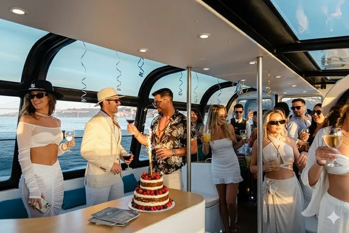 Lisbon Private Tour for Birthday Parties on a Premium Boat