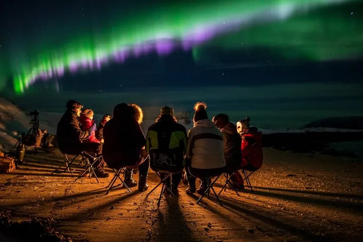 Aurora Hunt with Campfire Thermal Suits and Marshmallows
