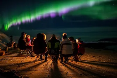 Aurora Hunt with Campfire Thermal Suits and Marshmallows