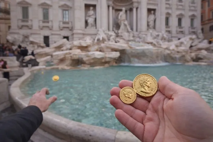 Trevi Fountain Coin Ritual Basin Access Ticket & Imperial Coins