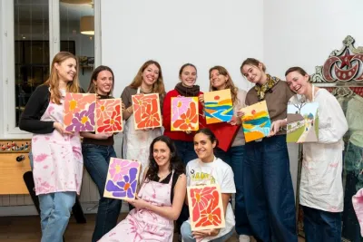 Painting&Wine Workshop - Creative Painting Experience in Paris
