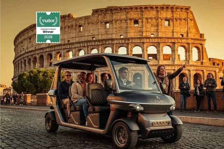 Rome Private Highlights Golf Cart Tour with Gelato