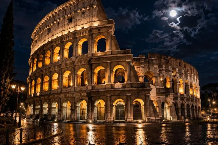 Rome Colosseum All Access Underground Night Tour with Arena