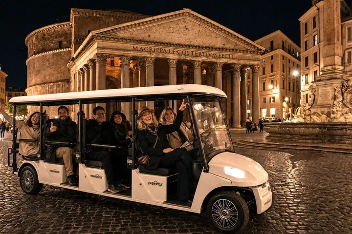Rome by Night in Golf Cart