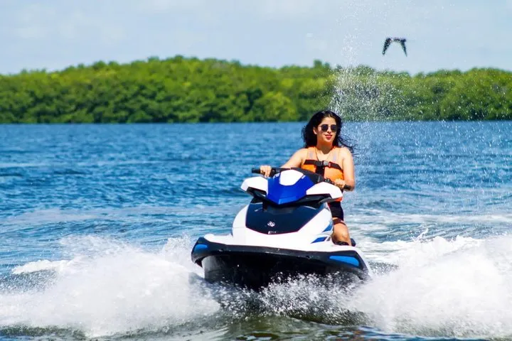 Jet Ski Cancun Nichupte Lagoon Ride Solo or Double