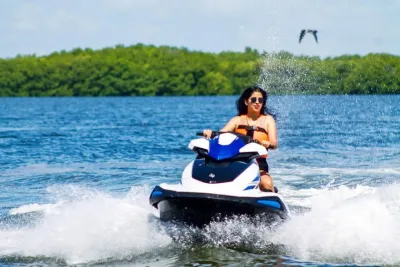 Jet Ski Cancun Nichupte Lagoon Ride Solo or Double