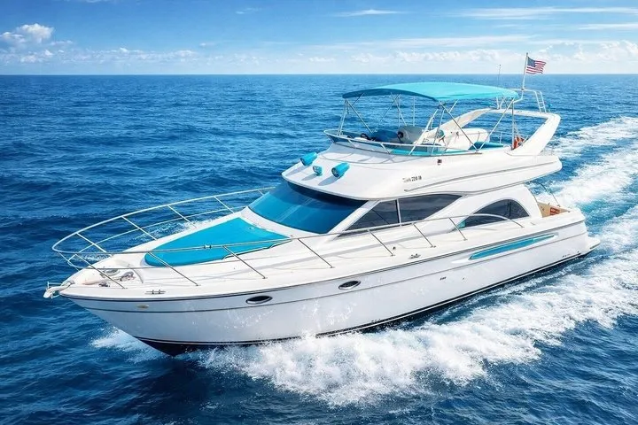 50ft Blue Yacht + 2 Jetski Included Miami Yacht Rental | 13 ppl