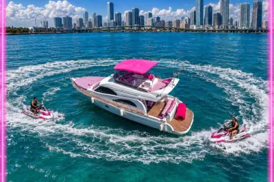 50ft Rose Yacht and 2 Jet skis | Miami Yacht Rental 13 ppl