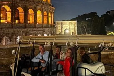 Rome Evening Golf Cart Tour with Gelato and Historic Squares