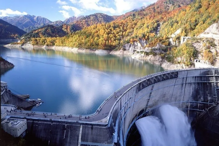 Tateyama Kurobe Alpine Route Snow Wall Walk or Dam Water Release