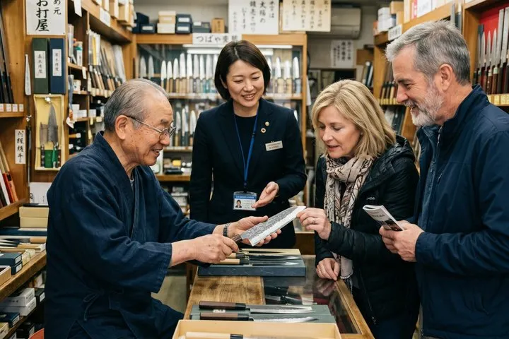 Kappabashi Knife Shopping Tour with Government-Licensed Guide