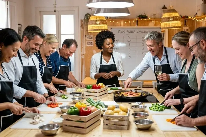 Small-Group Paella Class, Tapas & Market Tour Central Barcelona