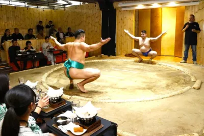 Tokyo: Sumo Entertainment Show with Chicken Hot Pot & Geisha