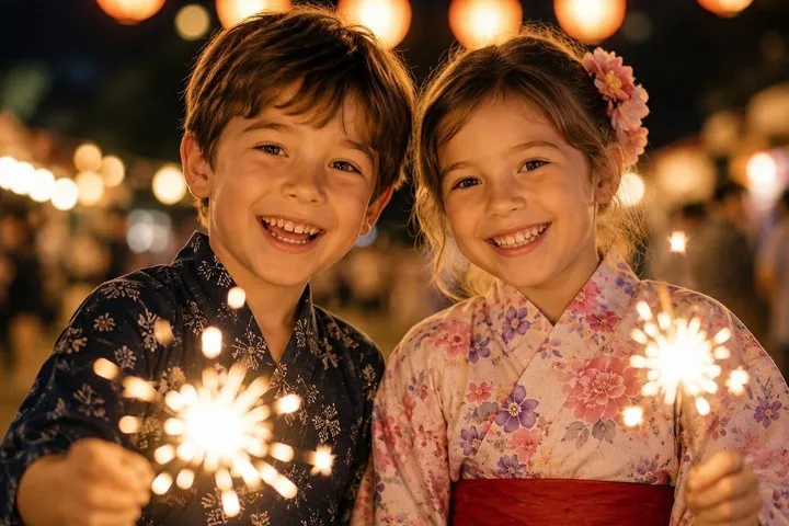 Private Tokyo Kimono Summer Festival Night for Your Family