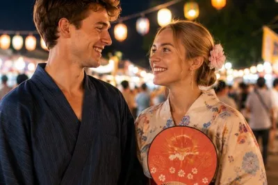 Private Couple Tour Tokyo Kimono Summer Night Experience