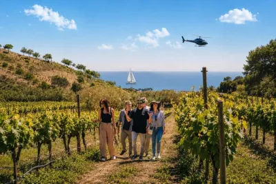 Barcelona Helicopter Flight, Winery Tour & Optional Sailing Trip