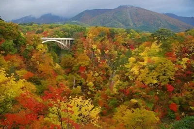 Tohoku Autumn Leaves Tour to Naruko Gorge and Ginzan Onsen Visit