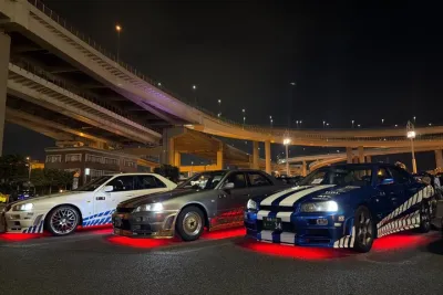Tokyo: Private JDM R34 Skyline drive & Daikoku PA car meet