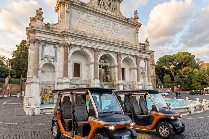 Accessible Rome Private Golf Cart Tour with Drinks