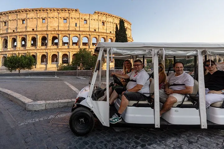 Rome Panoramic Golf Cart Tour Hidden Gems with Coffee & Gelato
