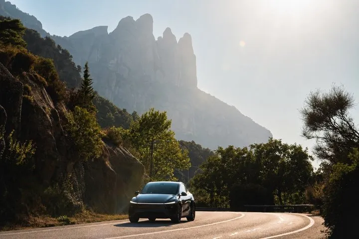 Private Montserrat Tour from Barcelona by Tesla Model Y