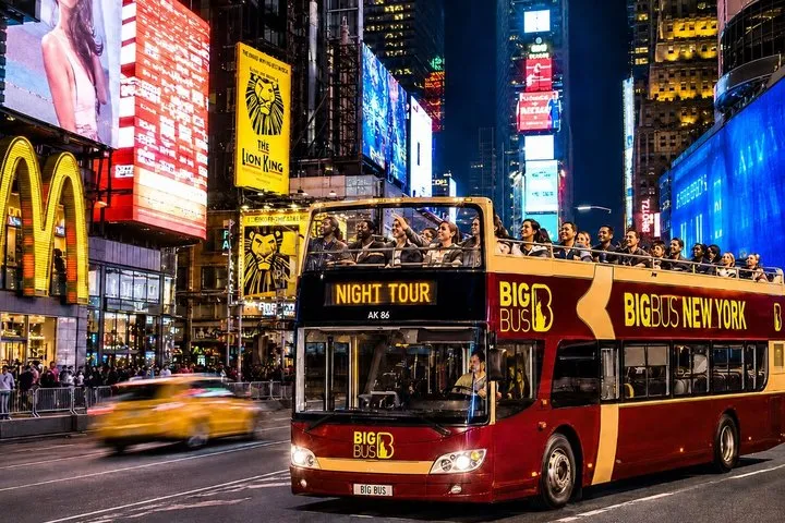 Sightseeing Night Tour by Open-top Bus with Live Guide