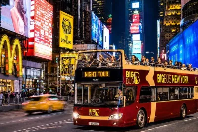 Sightseeing Night Tour by Open-top Bus with Live Guide