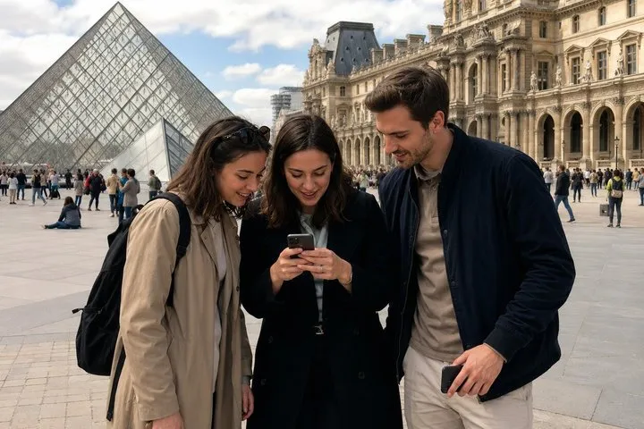 Paris: Louvre Area: Self-Guided Scavenger Hunt & Walking Tour