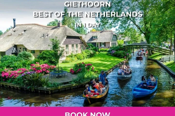 Giethoorn Day Trip from Amsterdam with Boat Trip and Snacks