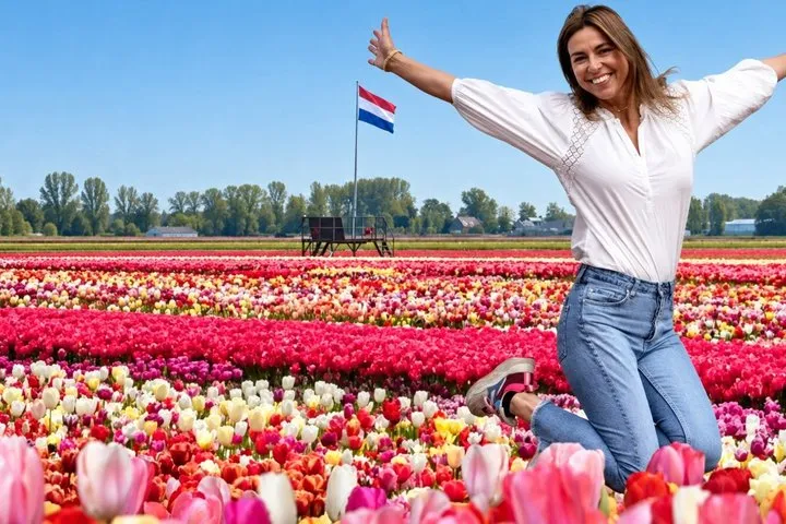 Amsterdam: Tulip Fields Tour + Tulip Experience with Flex Return