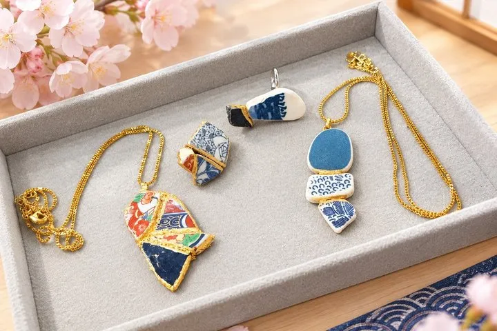Kintsugi Jewelry Workshop with Sea-Worn Japanese Pottery