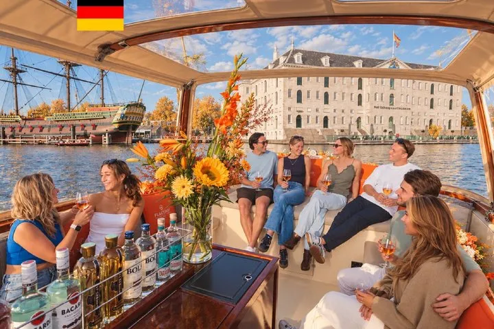 Amsterdam German Canal Cruise with Unlimited Drinks option