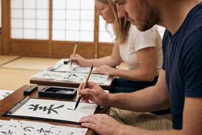 Japanese Calligraphy and Ink Painting Experience